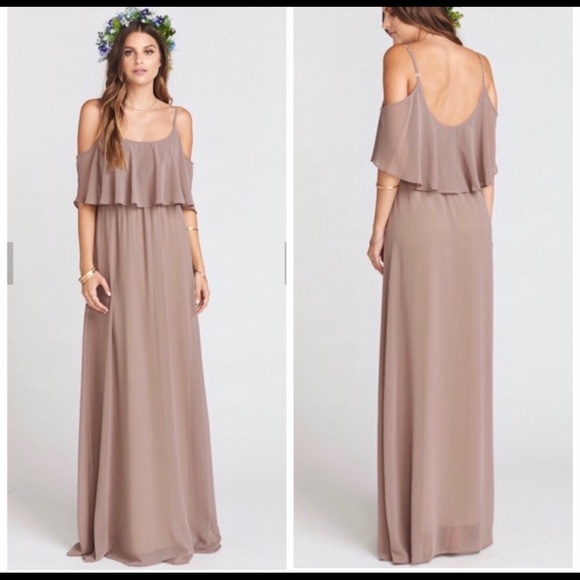 Show Me Your MuMu Dresses & Skirts - Show Me Your Mumu Caitlin Ruffle Maxi in Dune